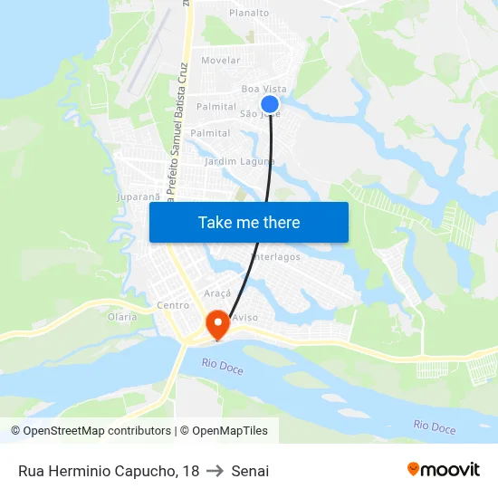 Rua Herminio Capucho, 18 to Senai map