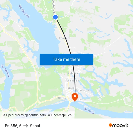 Es-356, 6 to Senai map