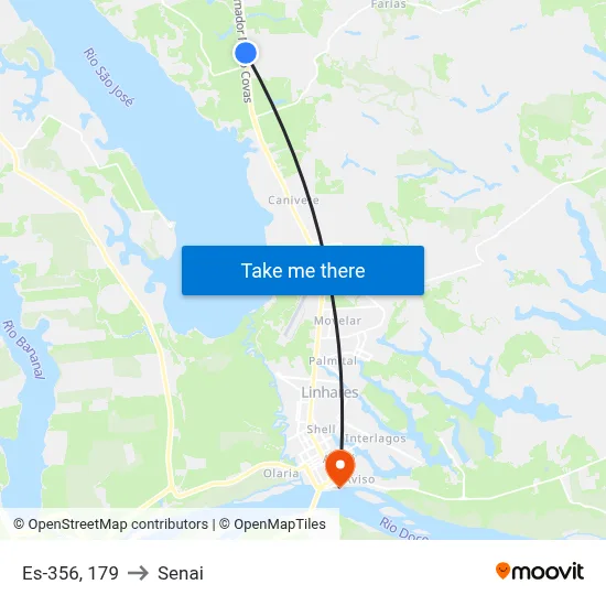 Es-356, 179 to Senai map