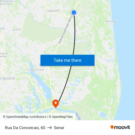 Rua Da Conceicao, 60 to Senai map