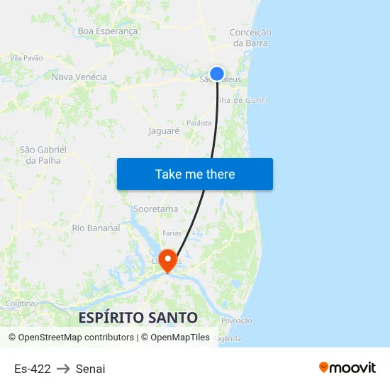 Es-422 to Senai map