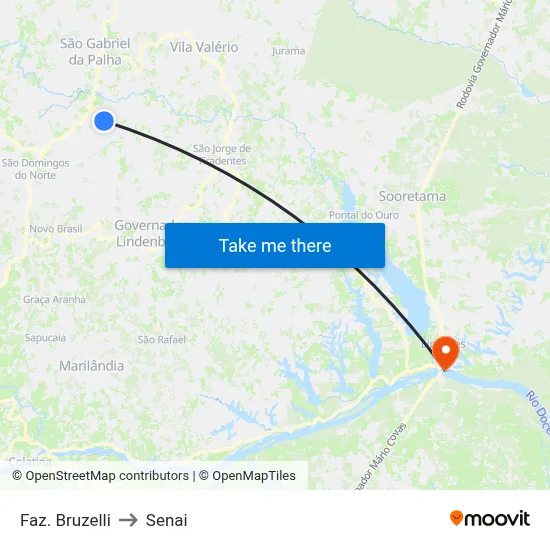 Faz. Bruzelli to Senai map