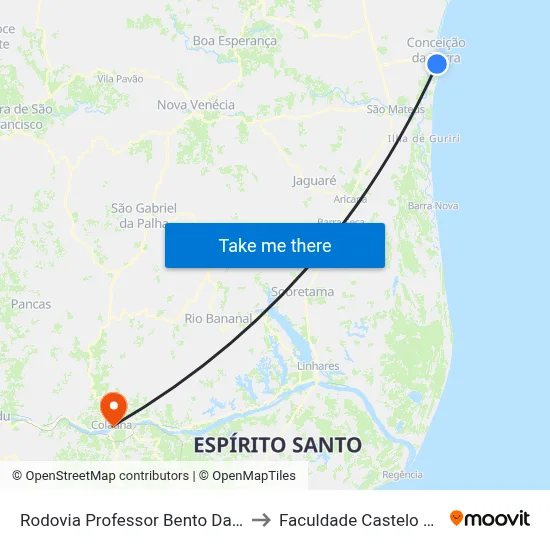 Rodovia Professor Bento Daher, 268 to Faculdade Castelo Branco map