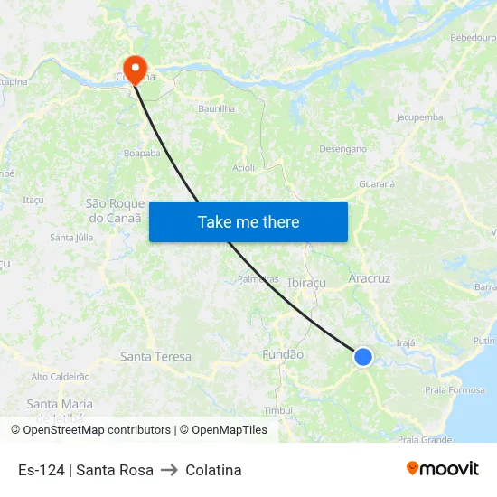 Es-124 | Santa Rosa to Colatina map