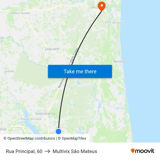 Rua Principal, 60 to Multivix São Mateus map