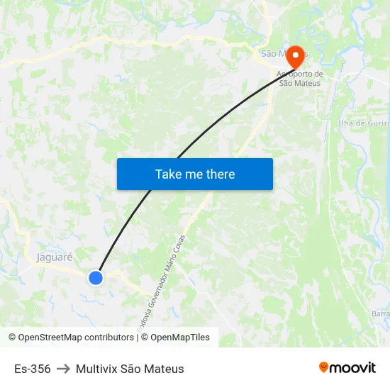 Es-356 to Multivix São Mateus map