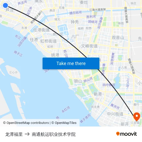 龙潭福里 to 南通航运职业技术学院 map