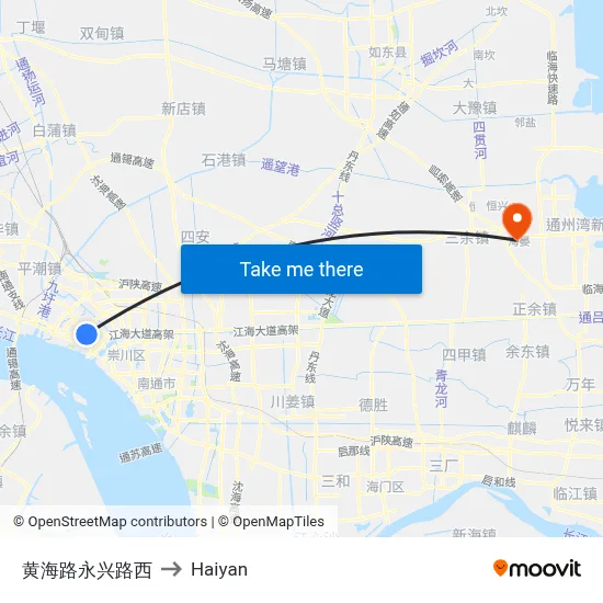 Huanghai Road Yongxing Road West to Haiyan map