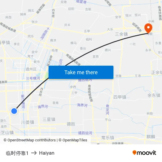 Temporary Stop 1 to Haiyan map
