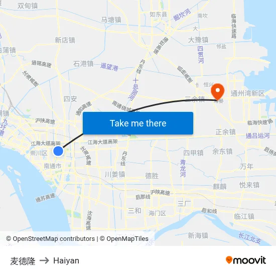 Metro to Haiyan map
