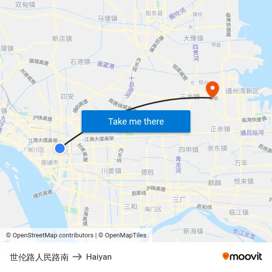 Shilun Road Renmin Road South to Haiyan map