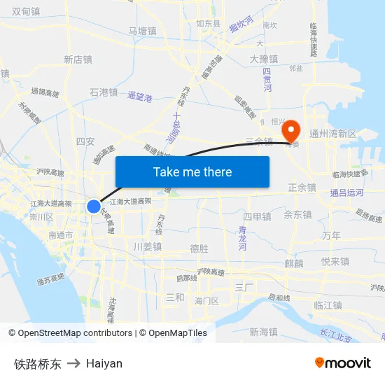 Railway Bridge East to Haiyan map