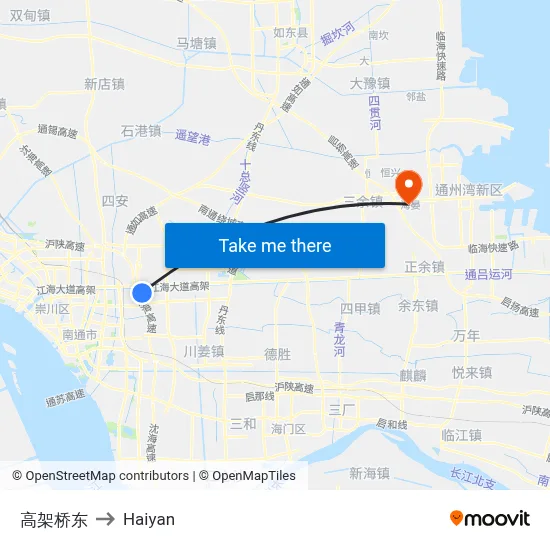 East of Elevated Bridge to Haiyan map