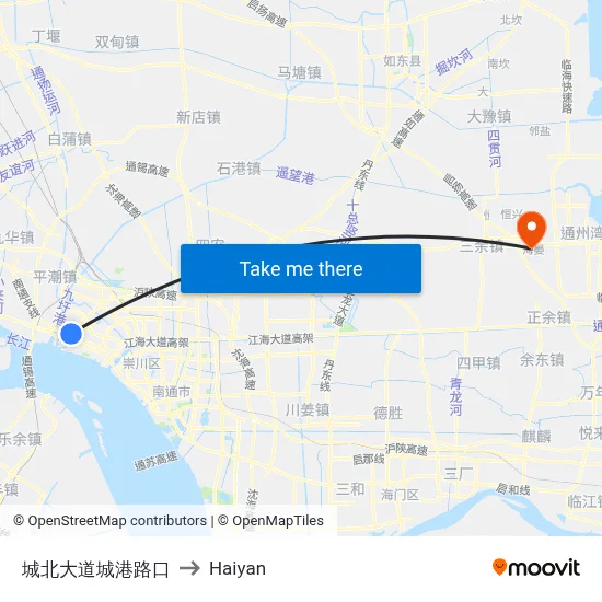 Chengbei Avenue - Chenggang Road to Haiyan map