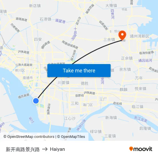 Xinkai South Road Jingxing Road to Haiyan map