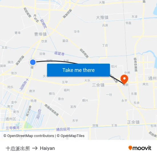 Shizong Police Station to Haiyan map
