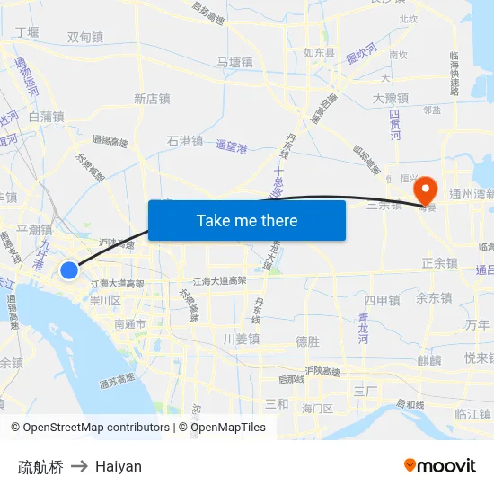 Shuhang Bridge to Haiyan map