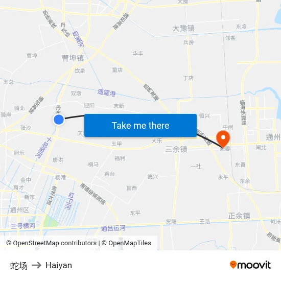 Snake Farm to Haiyan map