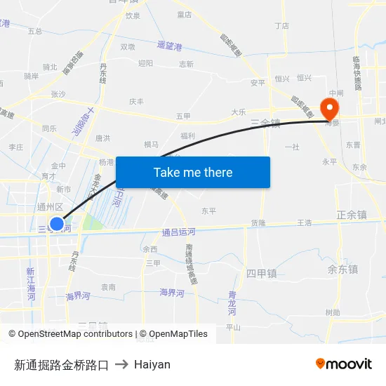 Xintongju Road Jinqiao Road Exit to Haiyan map