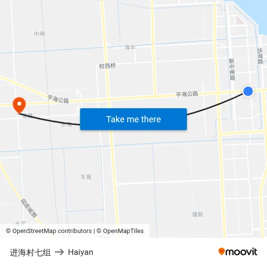 Jinhai Village Group 7 to Haiyan map