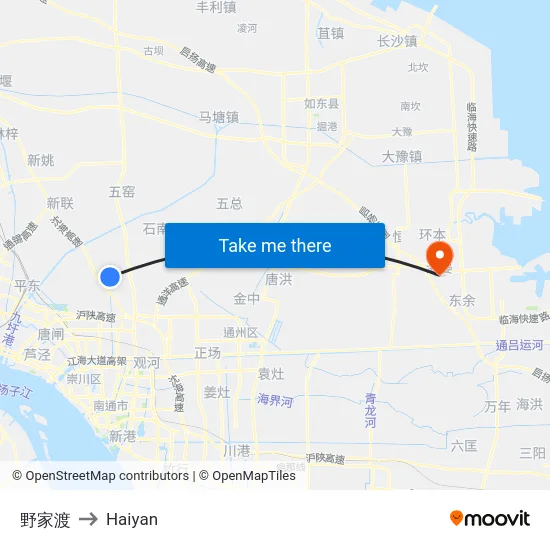 野家渡 to Haiyan map