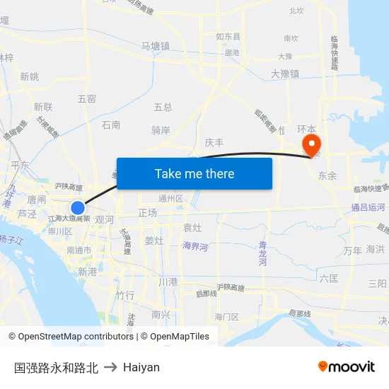 国强路永和路北 to Haiyan map