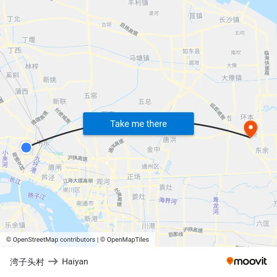 湾子头村 to Haiyan map