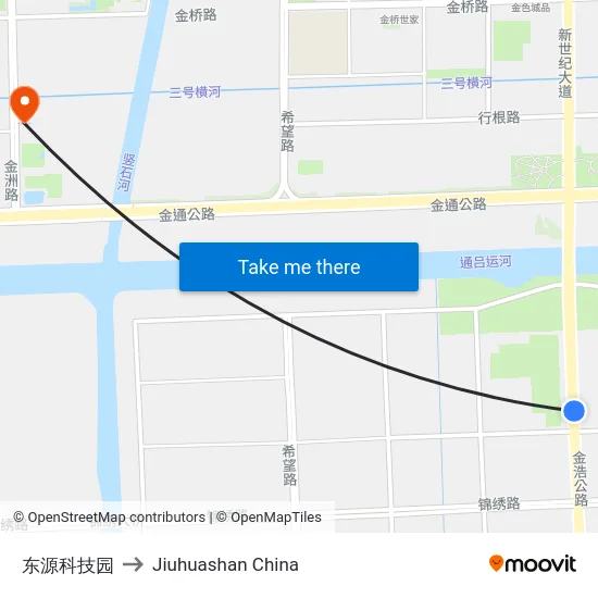 东源科技园 to Jiuhuashan China map