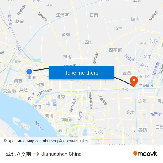 城北立交南 to Jiuhuashan China map
