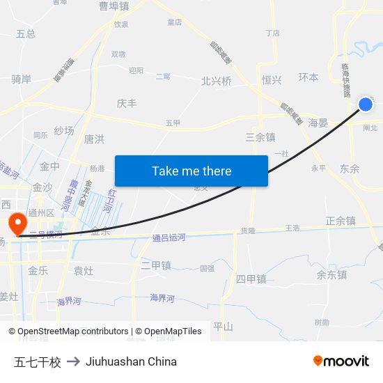 五七干校 to Jiuhuashan China map