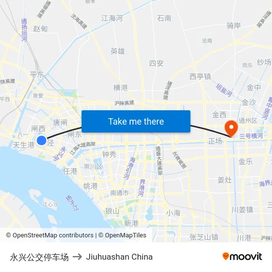 永兴公交停车场 to Jiuhuashan China map