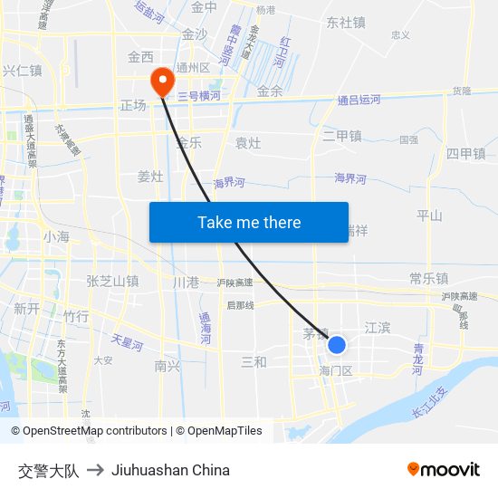 交警大队 to Jiuhuashan China map