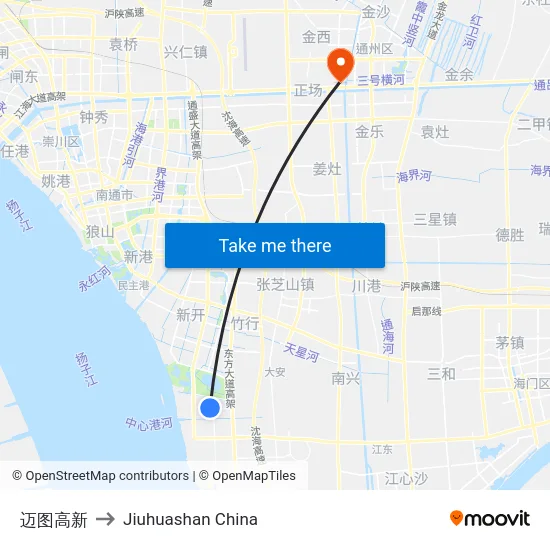 迈图高新 to Jiuhuashan China map
