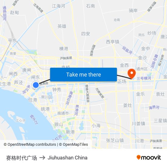 赛格时代广场 to Jiuhuashan China map