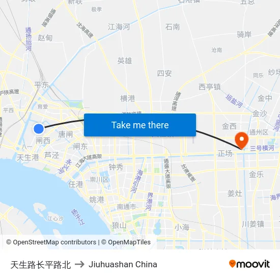 天生路长平路北 to Jiuhuashan China map
