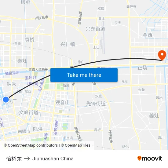 怡桥东 to Jiuhuashan China map