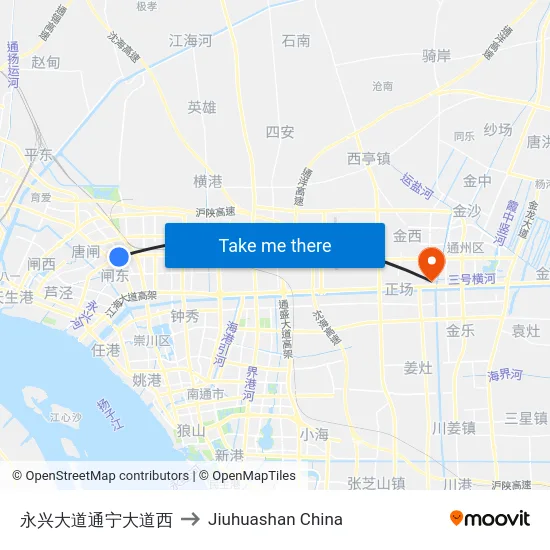 永兴大道通宁大道西 to Jiuhuashan China map