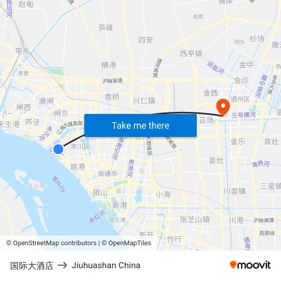 国际大酒店 to Jiuhuashan China map