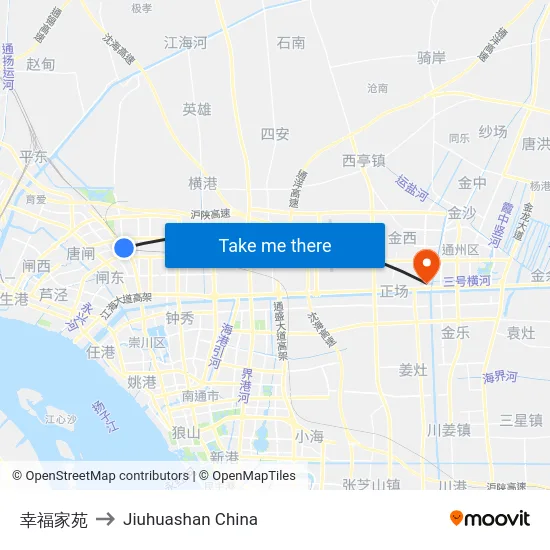 幸福家苑 to Jiuhuashan China map