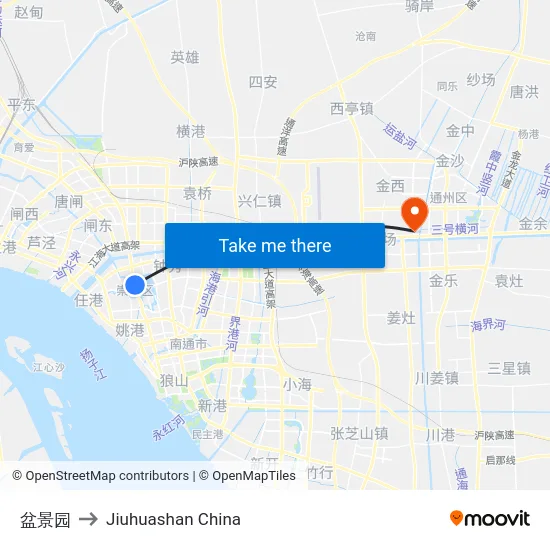 盆景园 to Jiuhuashan China map