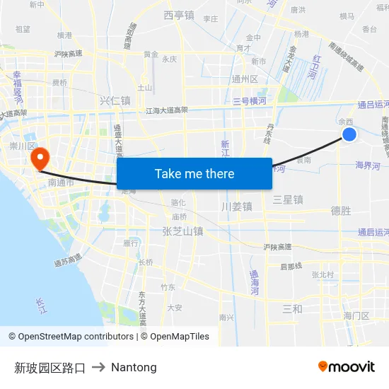 New Glass Park Entrance to Nantong map