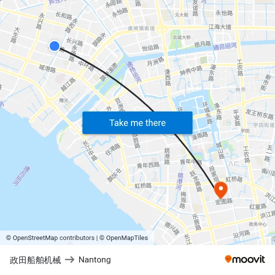 Zhengtin Ship Machinery to Nantong map