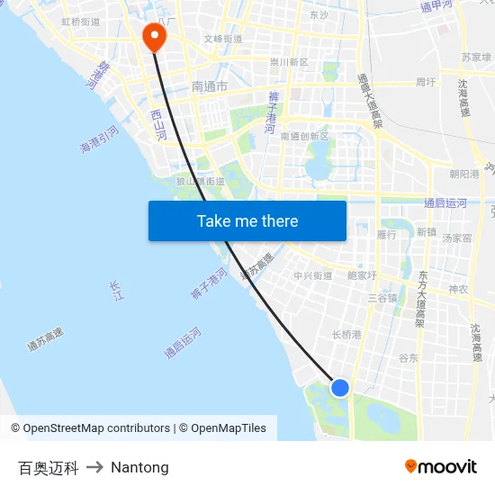 BioMed to Nantong map