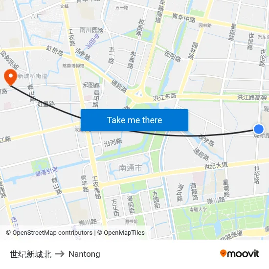 Century New City North to Nantong map