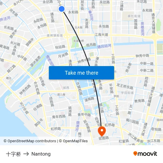 Cross Bridge to Nantong map