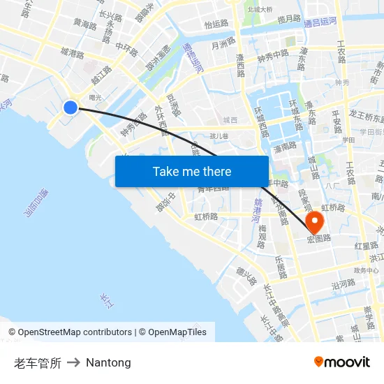 Old Vehicle Administration to Nantong map