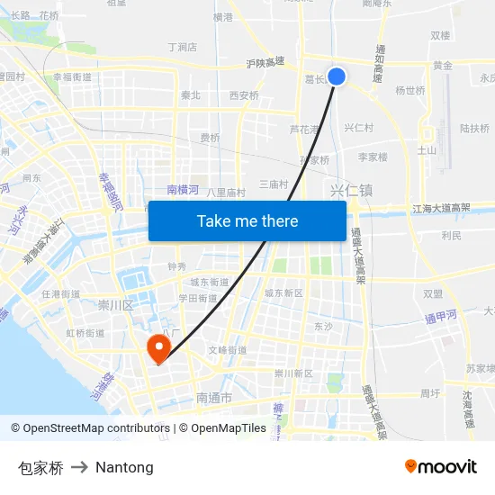 Bao Family Bridge to Nantong map