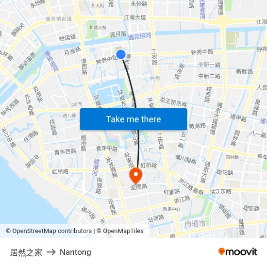 Ju Ran Home to Nantong map