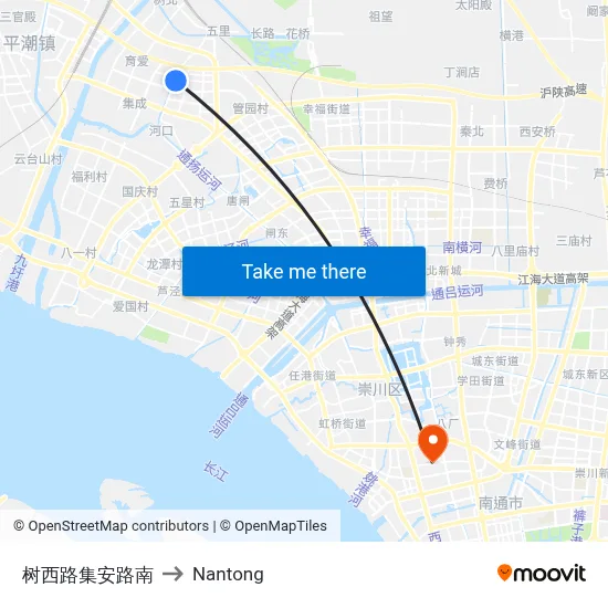 Shuxi Road Ji'an Road South to Nantong map