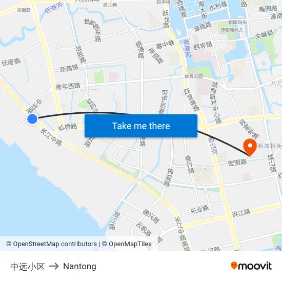 Zhongyuan Complex to Nantong map